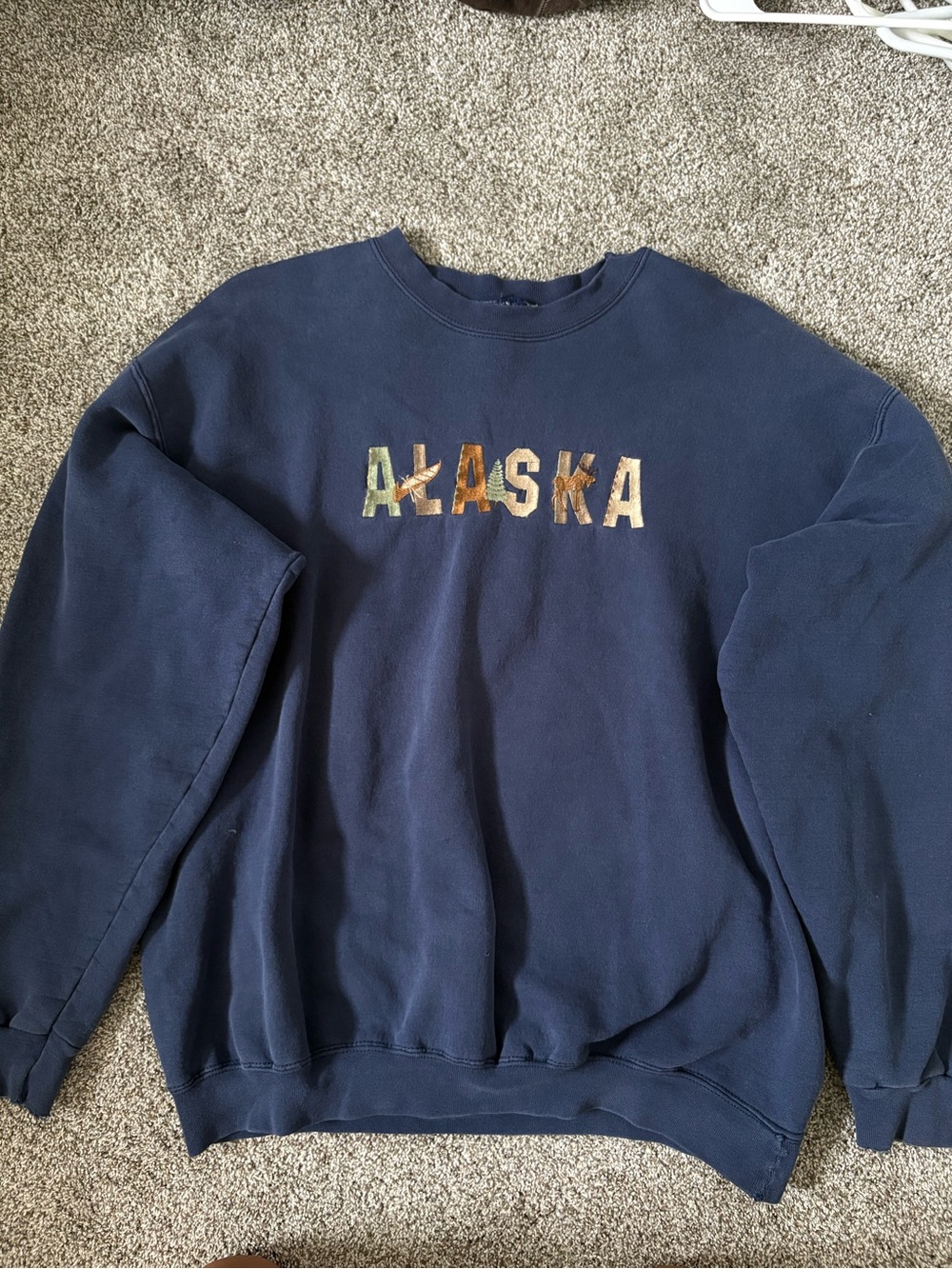 Alaska Navy Crewneck Sweatshirt - Classic Men’s Pullover